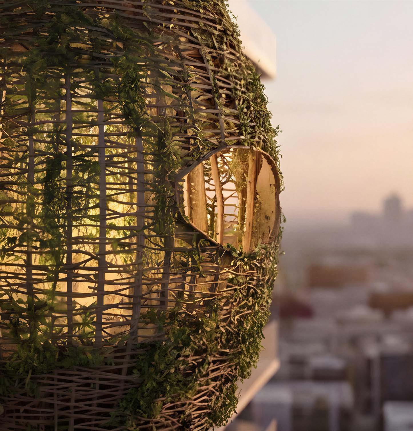 Landscaped greens and vertical gardens