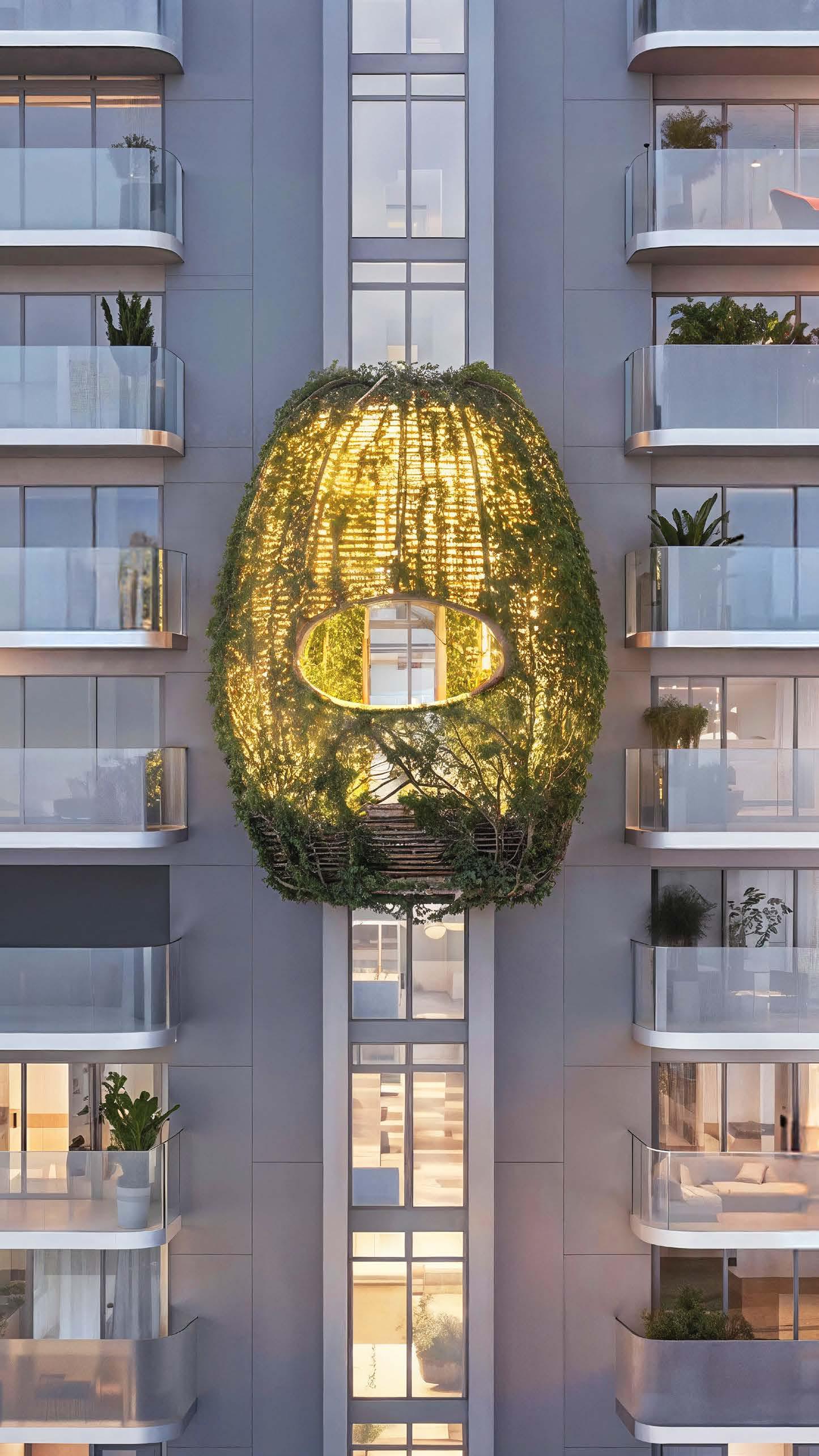 BPTP SkyNest vertical garden Sky Nest on the tower facade